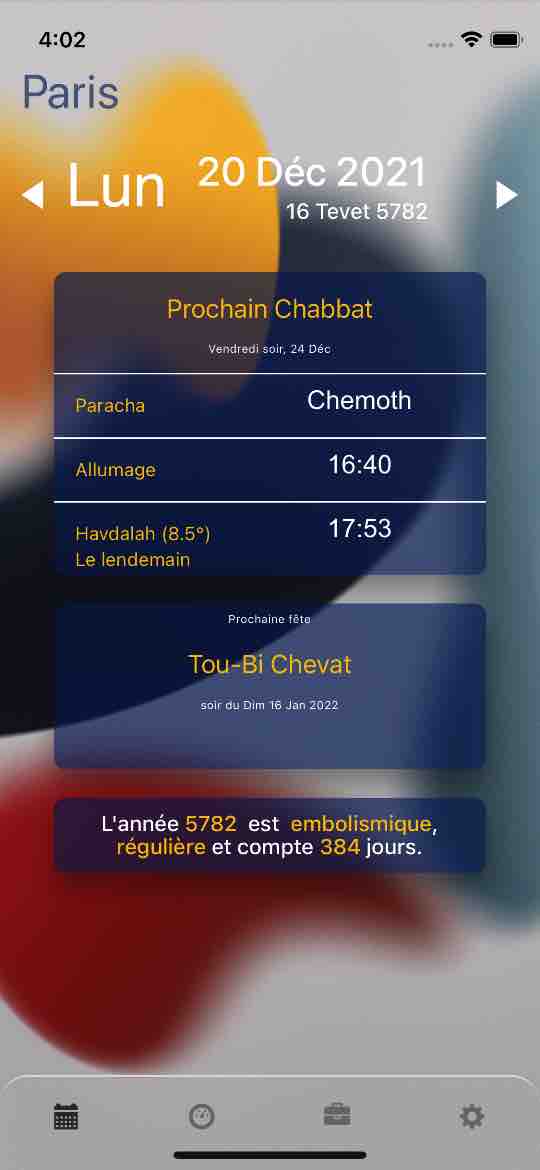 hebraic - caracteristiques annee